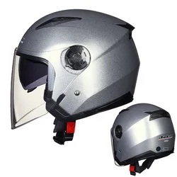 Silver Мотоциклетный шлем с открытым лицом Capacete мотоциклетный шлем cicleta Cascos Para мото гоночный мотоциклетный винтажный шлем C28 - Цвет: Silver