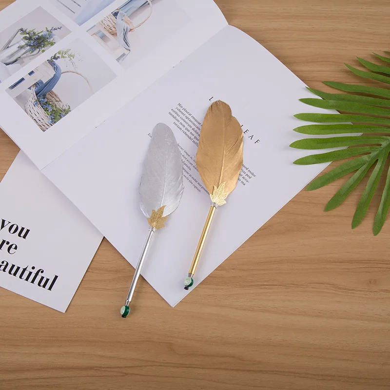 16 шт. Европейский Стиль Ретро перьевая ручка с волосатые гелевые ручки для офиса