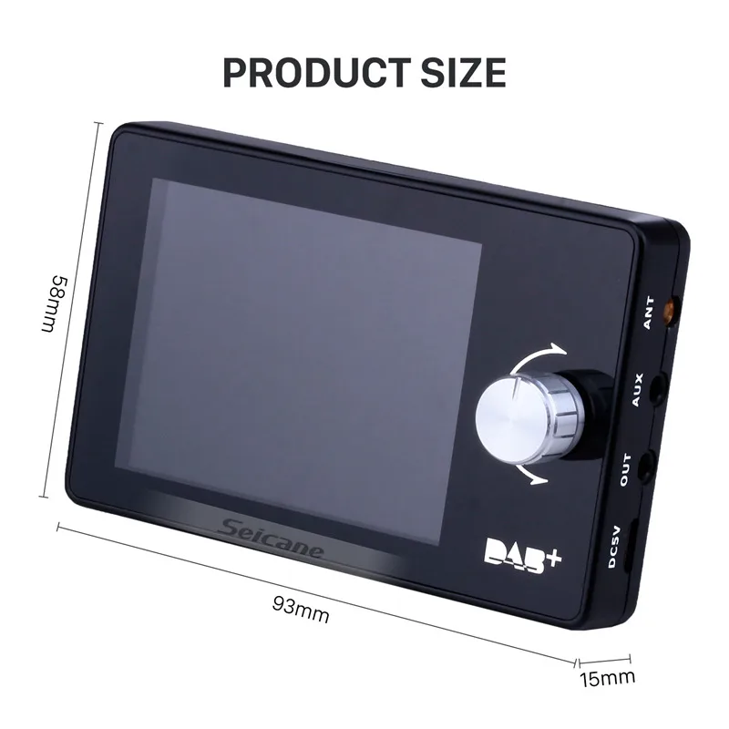 Seicane In Car DAB/DAB + приемник Bluetooth Музыка Hands Free USB/TF музыкальный адаптер с экраном 2 8