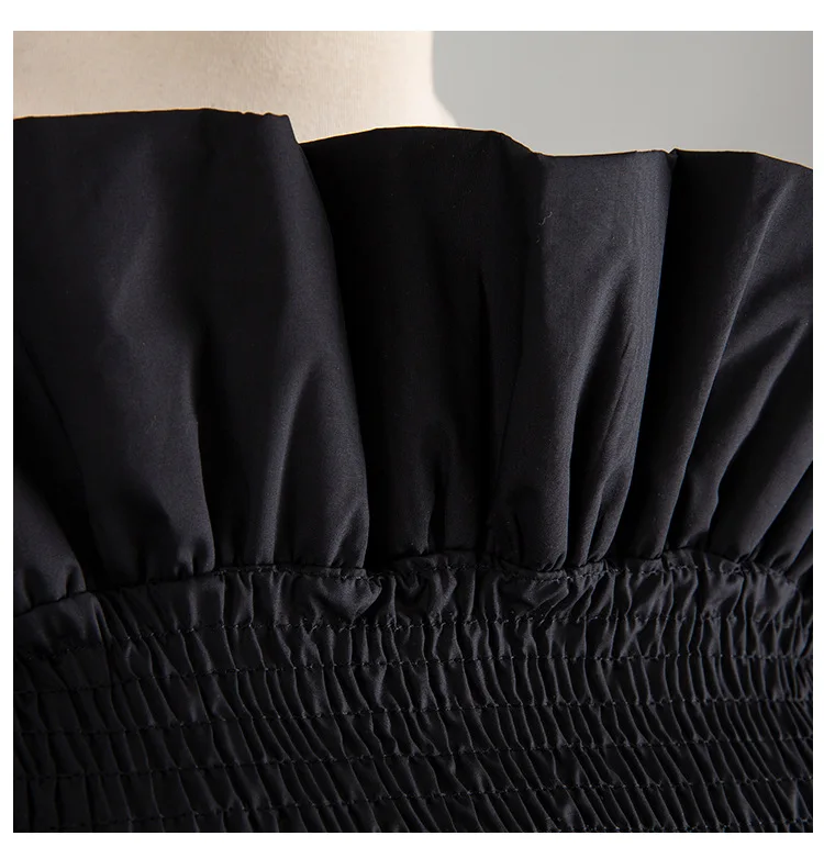 

Women Off Shoulder Crop Blouse Ruffles Lantern Sleeve Ruched Shirt Tops
