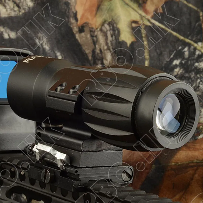 Тактический 1x красный точечный прицел 3X лупа и боковой флип Пикатинни Крепление