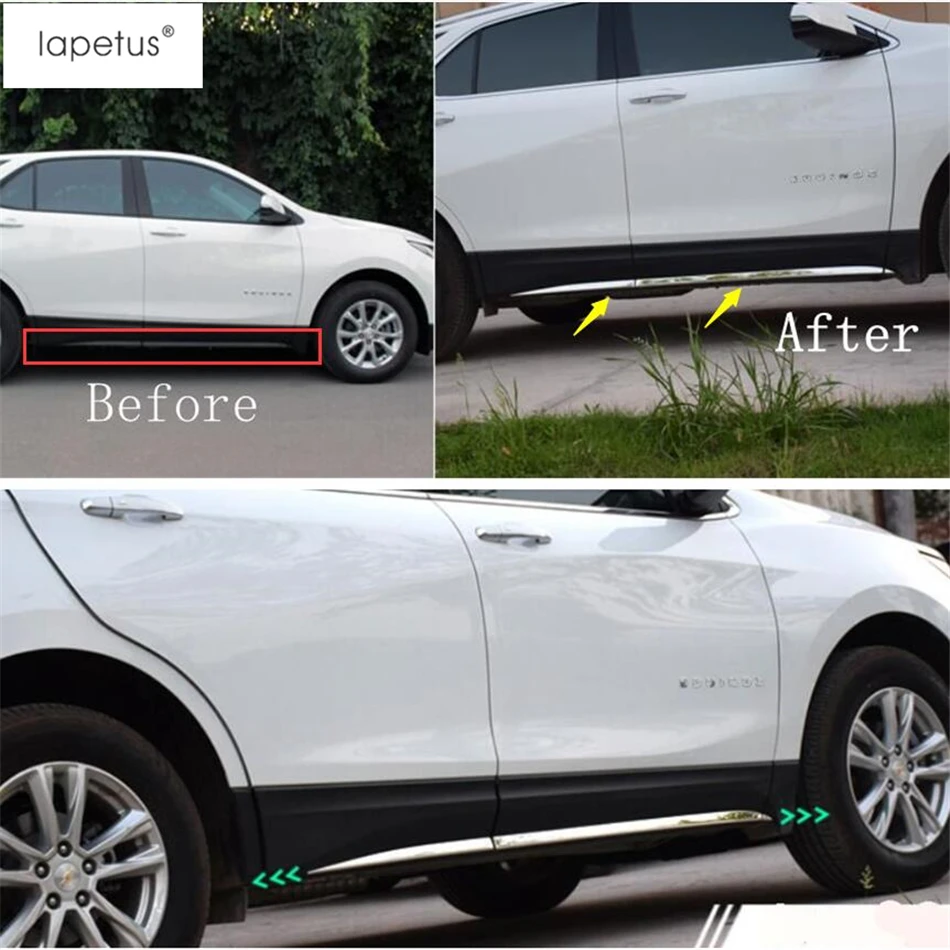 Аксессуары Lapetus, подходят для Chevrolet Equinox, наружная Автомобильная дверь под корпусом, литьевая нижняя часть под полоской, накладка