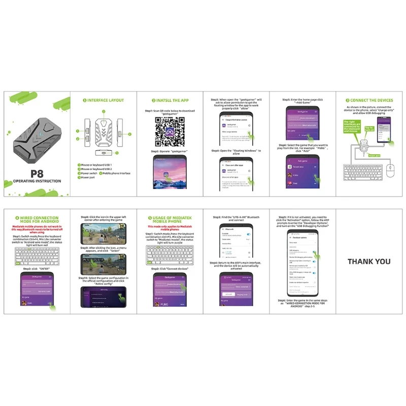 

Gaming Keyboard Mouse Converter USB 2.0 Mobile Gaming Keyboard Mouse Converter Adapter,Bluetooth 5.0 95AF