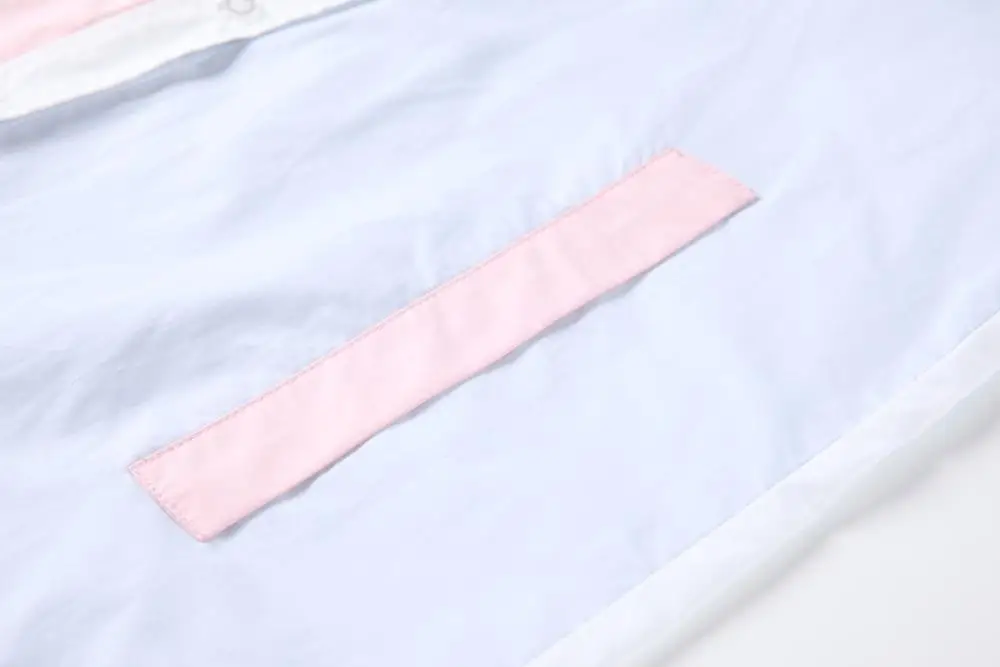 

New 2020 Korean Style Women Shirt Dress Color Block Spliced Lady Casual Student Gilr Straight Dresses Loose Robe Femme