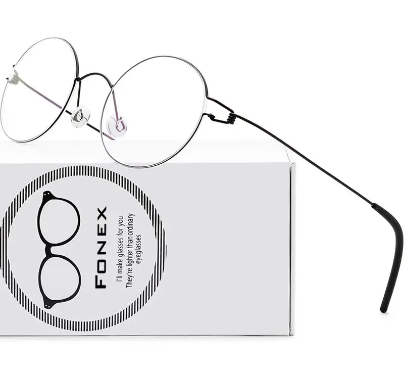 

Безвинтовая оправа для очков по рецепту, Женская круглая оптическая оправа для близорукости, Дания, Корейская оправа для очков, мужские тит...