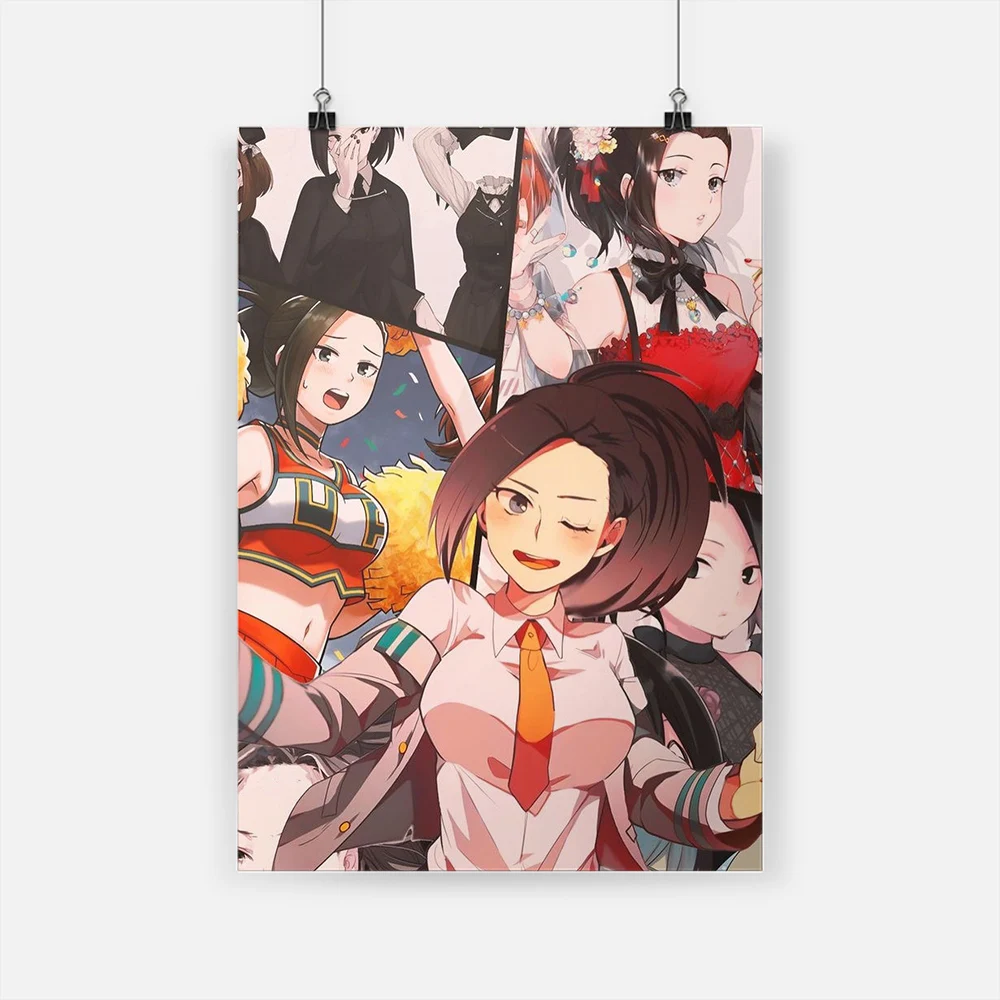 

Printed Momo Yaoyorozu Canvas Painting Wall Art Modular My Hero Academia Poster Home Decor For Bedroom Background Pictures Frame