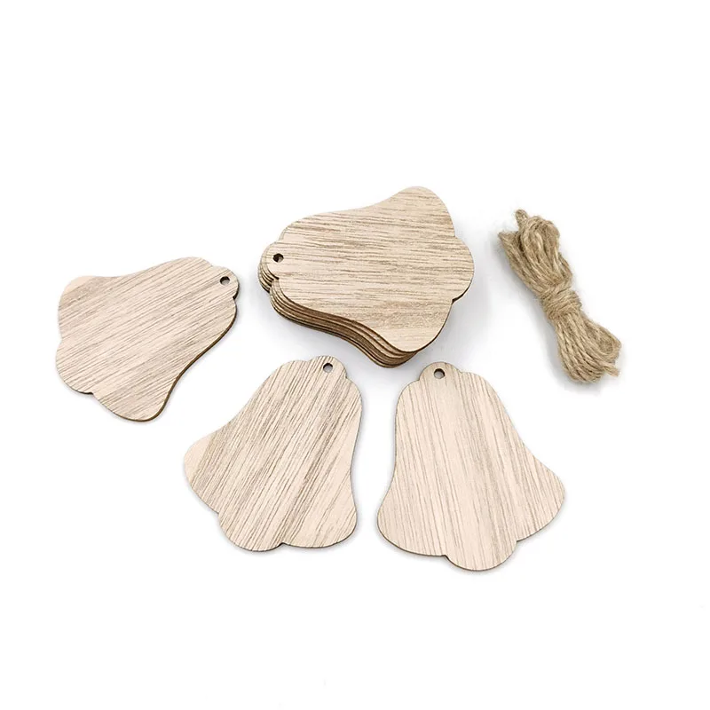 

10 шт., деревянные кусочки для украшения