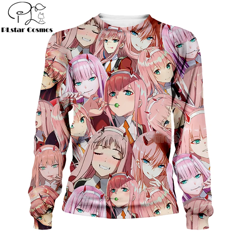 3d толстовки/рубашки/свитшоты PLstar Cosmos Darling in the Franxx хипстерские аниме топы унисекс