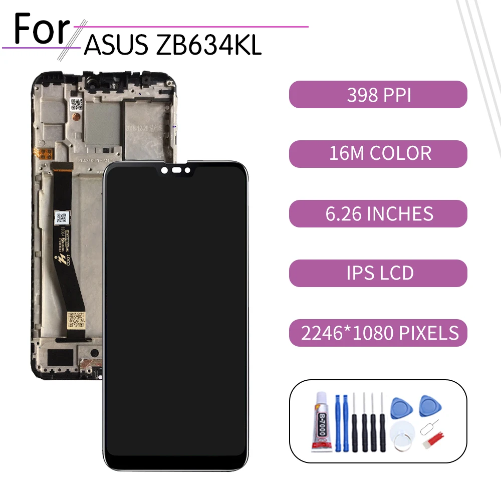 Оригинальный ЖК-дисплей для ASUS Zenfone Max Plus M2 ZB634KL сенсорный экран дигитайзер Asus
