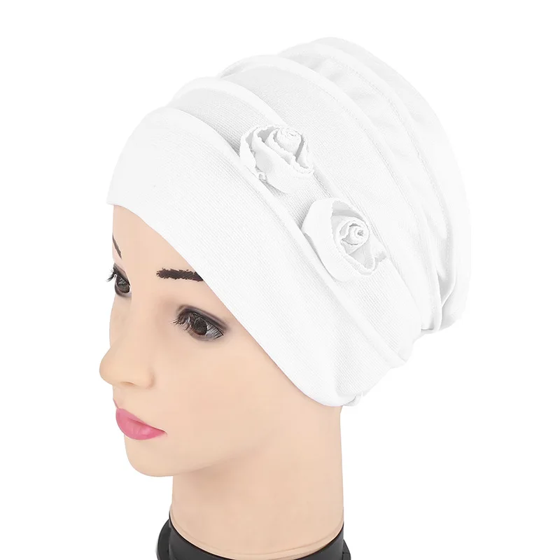 

Hijab for Muslim Women Fashion Solid Color Floral Scarf Summer Soft Cotton Comfortable Modest Clothes Abaya Womens Hat 2021 New