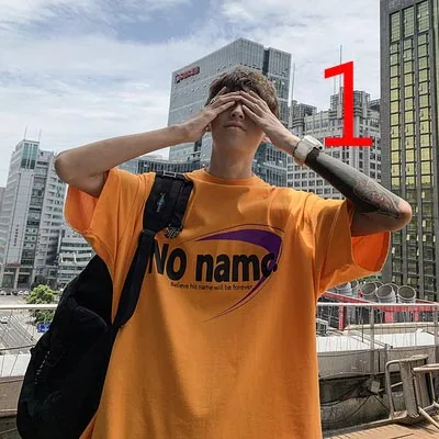 

2019 summer short-sleeved men's tide brand T-shirt trend Korean version of the slim hollow thin casual
