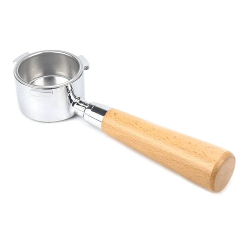 

51mm Coffee Machine Filter Holder ECO680 685 Bottomless Portafilter with Wooden 95AA