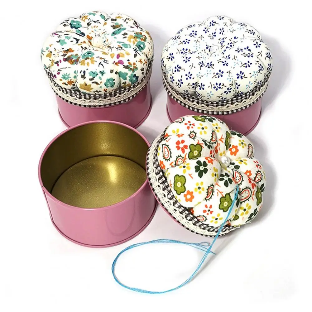 Needle Cushion Box Soft Multi-use Fabric Creative Flower Pattern Pin for Home | Sewing Tools & Accessory