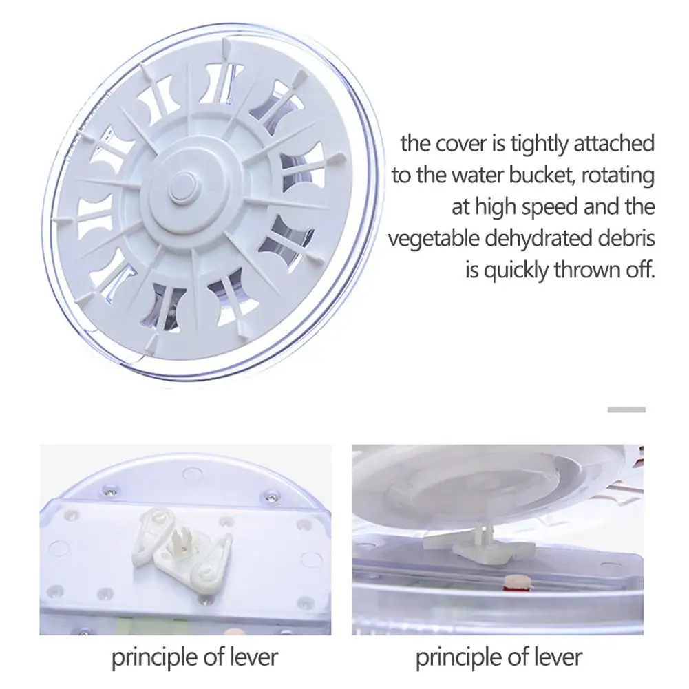 Vegetable Dehydrator Versatile Salad Spinner Large-capacity Fruit Washing Basin Drain Basket | Дом и сад