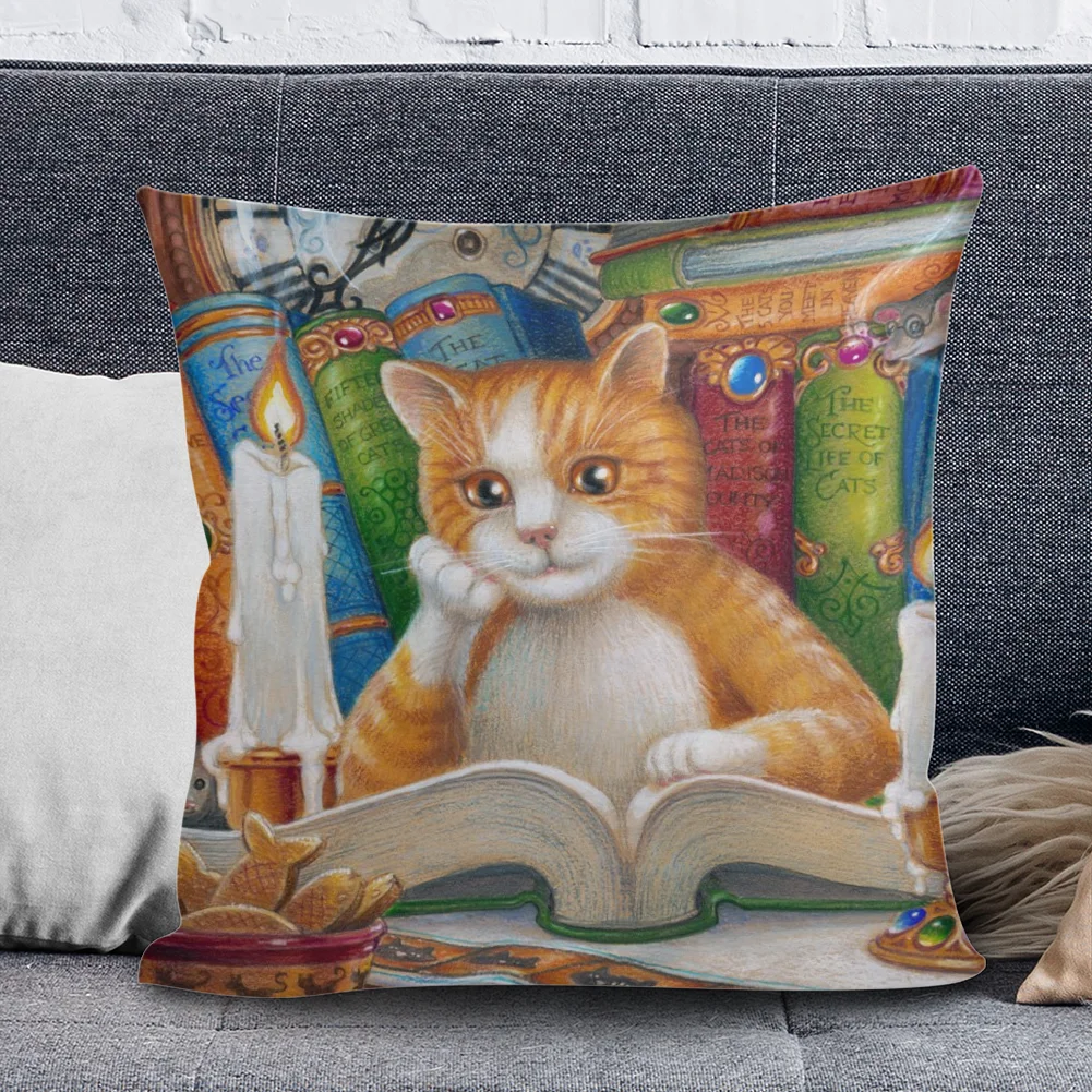 

Upetstory, кошки Шарля, Мягкая Наволочка для подушки для гостиной, унисекс, искусственная наволочка 45x45 см