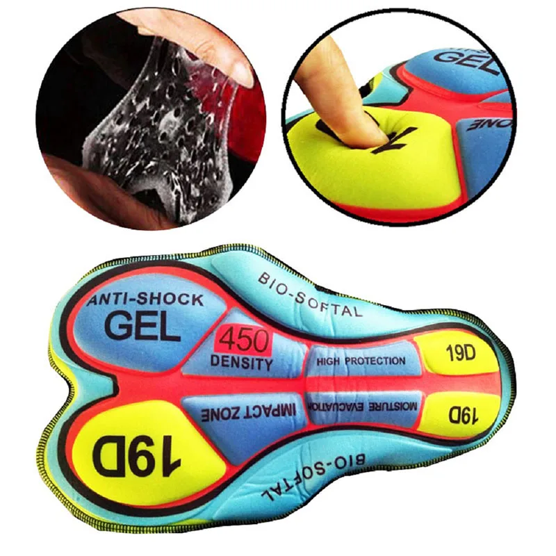 Велосипедные амортизирующие шорты нижнее белье с гелевыми 3d-вставками