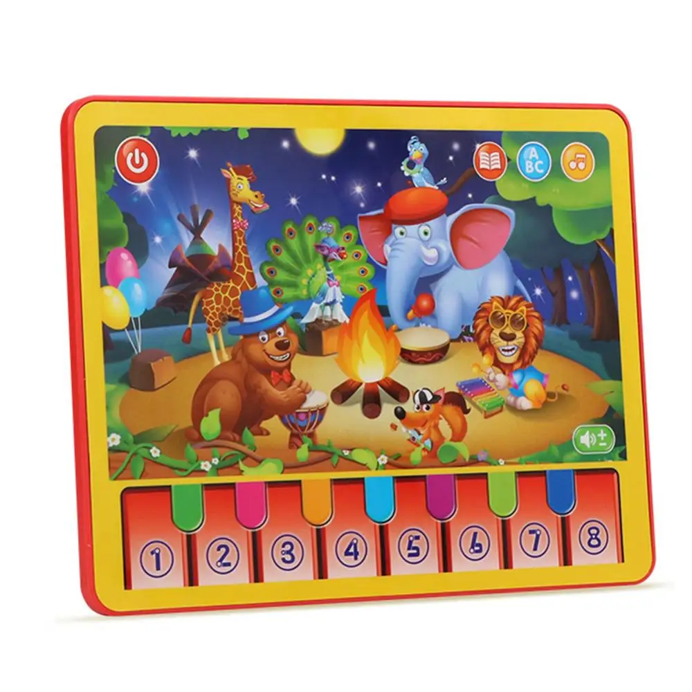 Simulation Jungle Animal Music Tablet Sound Touch Sense Piano Education Kids Toy | Игрушки и хобби