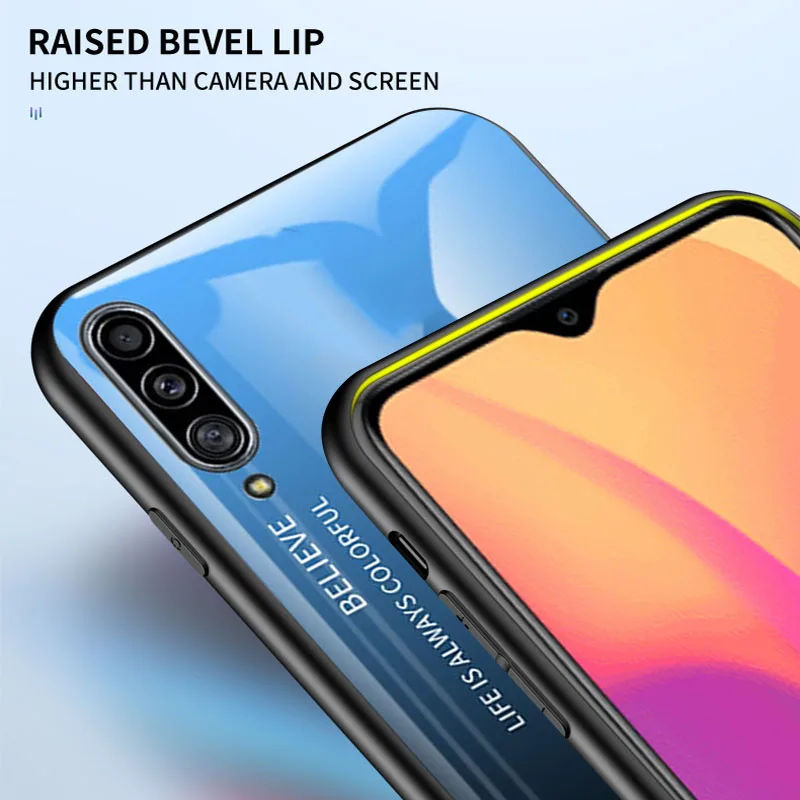 Чехол для Xiaomi mi 9 Lite роскошный бампер из закаленного стекла с градиентом