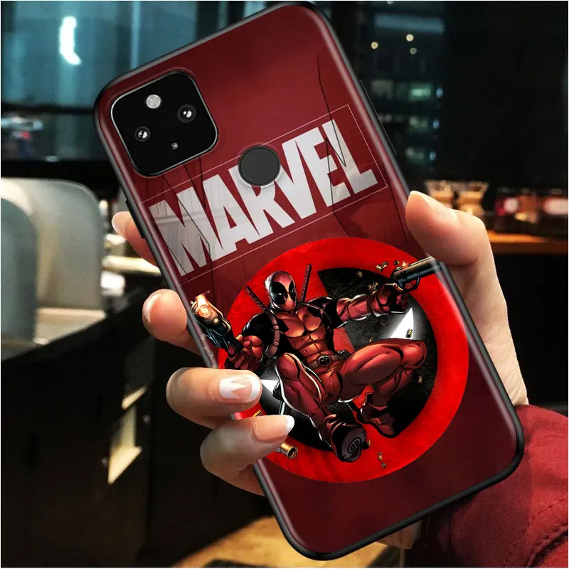 

MARVEL-Deadpool- Shockproof Cover for Google Pixel 5 4 4A XL 5G Black Phone Case Shell Soft Fundas Coque Capa