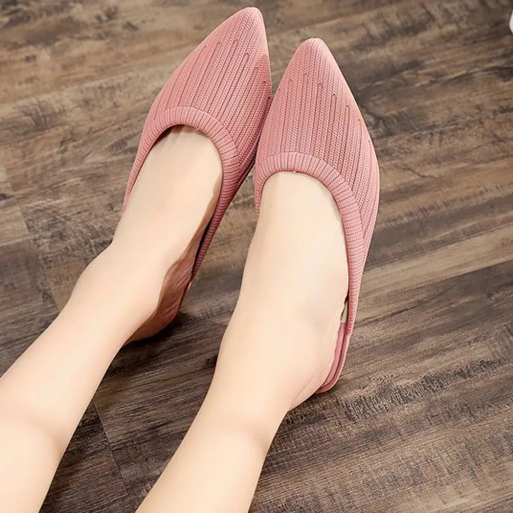 Сандалии женские без застежки элегантные босоножки на танкетке заостренный