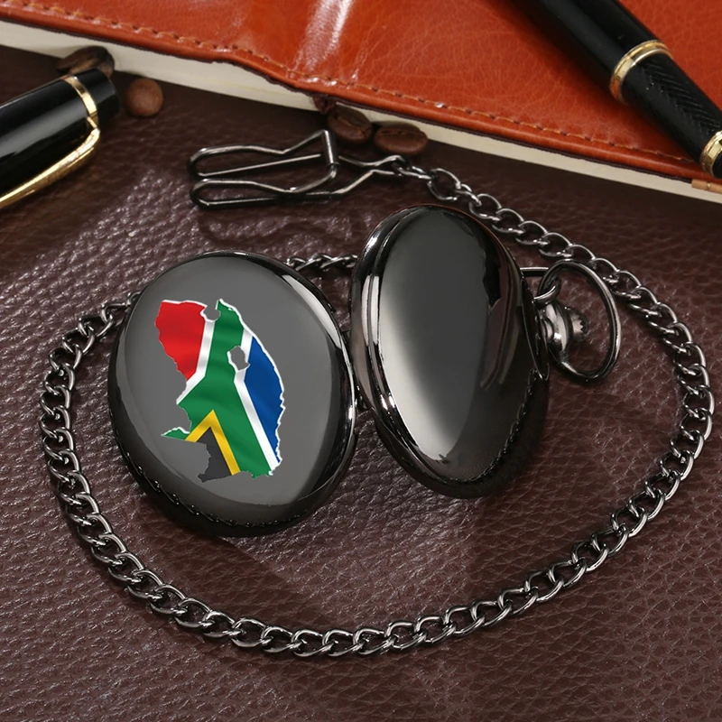 Часы наручные ZA RSA SA с флагом Южной Африки кварцевые украшения карманами и