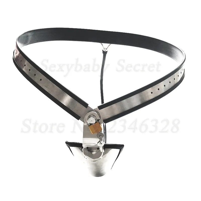 Мужское нижнее белье из нержавеющей стали Пояс верности с анальными бусинами