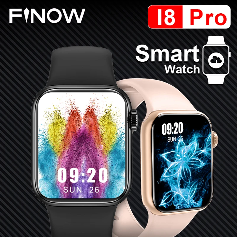 

Смарт-часы Finow I8 Pro мужские, оригинальные, iwo 13 серии 6 с gps для спорта, часы с беспроводной зарядкой PK W66 W56 HW22