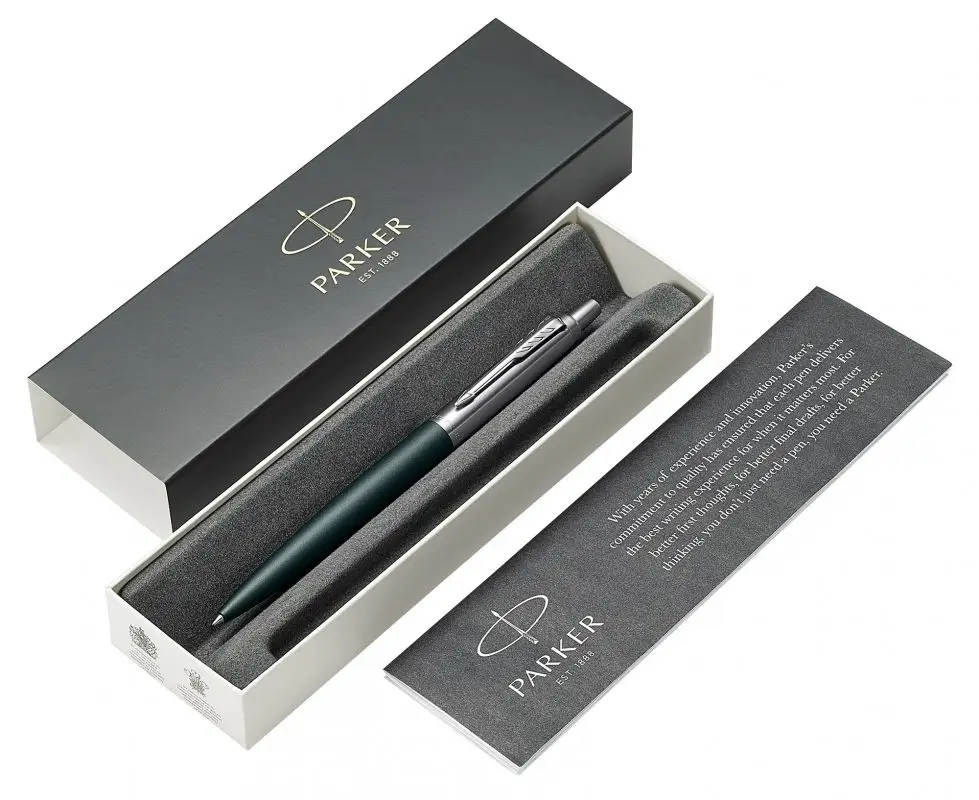 Ручка шариковая parker jotter xl k69 (2068511) matte green ct m синие чернила подар.кор. |