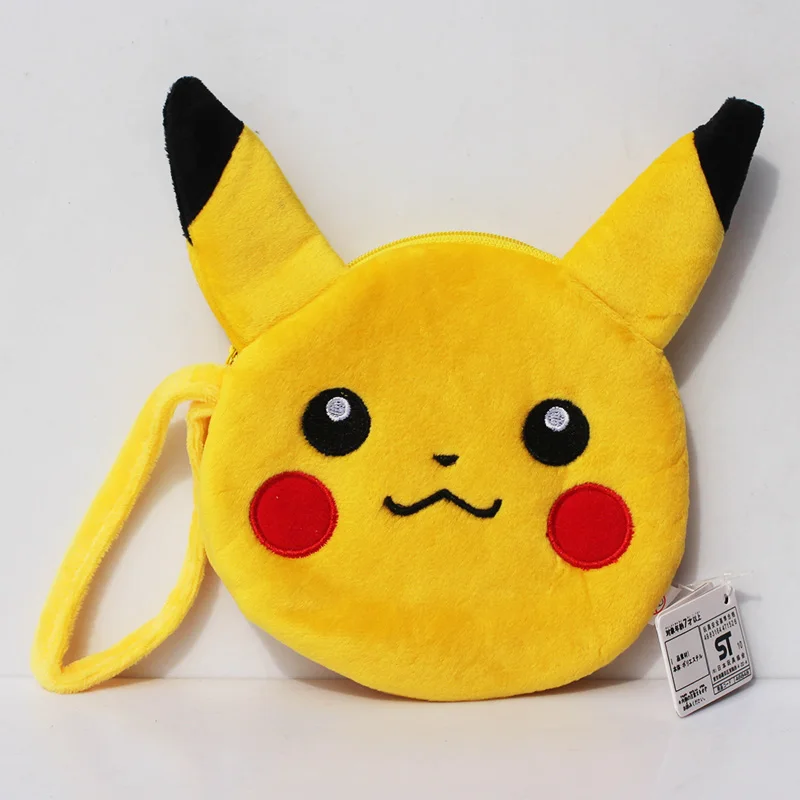 13 см милый плюшевый Кошелек для монет EEVEE Espeon Sylveon Umbreon мини-сумка Плюшевые Мультяшные сумки кошельки карманные игрушки Мультяшные плюшевые игрушки подарок - Цвет: 13CM PIKACHU bag