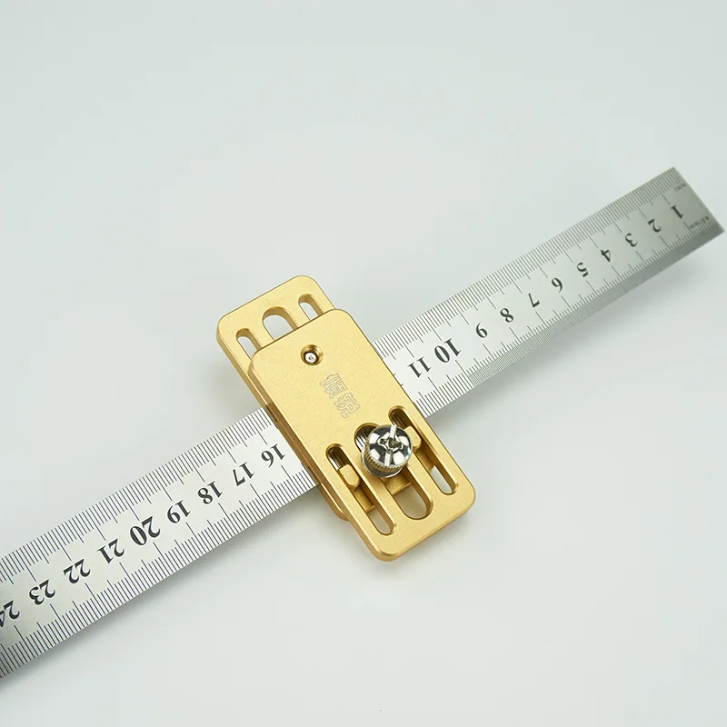 

Household DIY Multifunctional Woodworking Steel Ruler Positioning Block Scribe Woodworking Measurement Scribing Tool