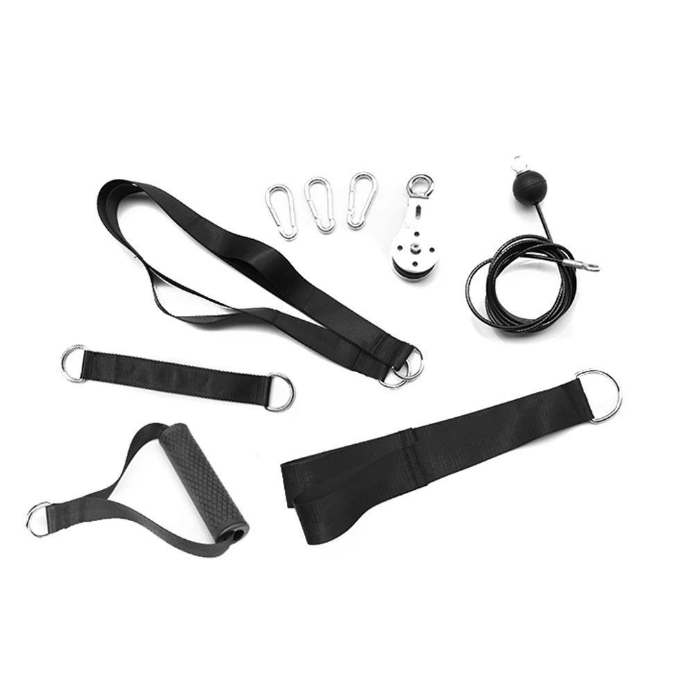 

DIY Pulley Cable Machine Attachment System Arm Biceps Triceps Blaster Hand Strength Trainning Home Gym Workout Fitness Equipment