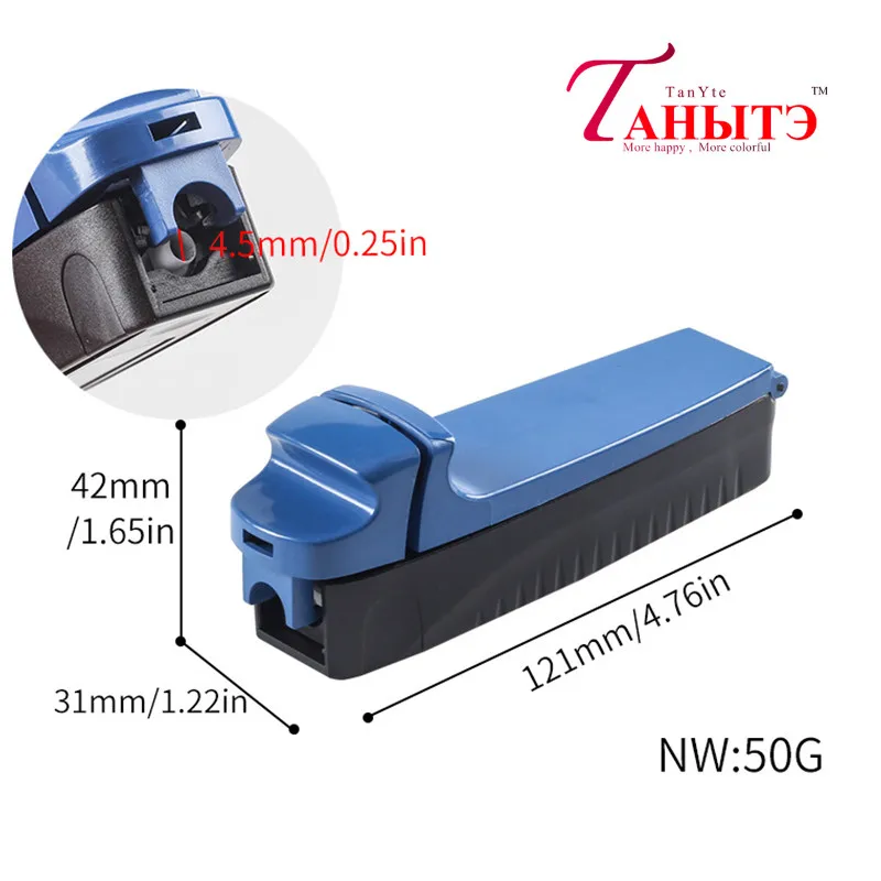 

4.5mm Manual Push-pull Cigarette Maker Plastic Silm Single Tube Cigarette Rolling Machine Roller For Rolling Paper Smoking Tools