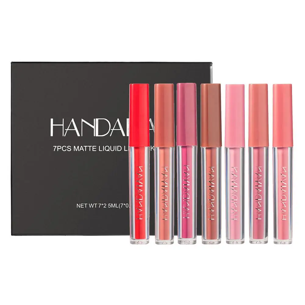 

7PCS Matte Liquid Lipstick Lipgloss Set Moisturizer Waterproof Velvet Lip Gloss Long Lasting Cosmetic Lips Gloss Makeup