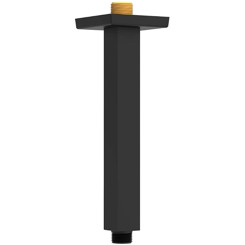 

A9LB 8 Inch Shower Arm with Flange Wall Mounted Shower Arm for Bathroom Rainfall Shower Head Matte Black Easy to Install