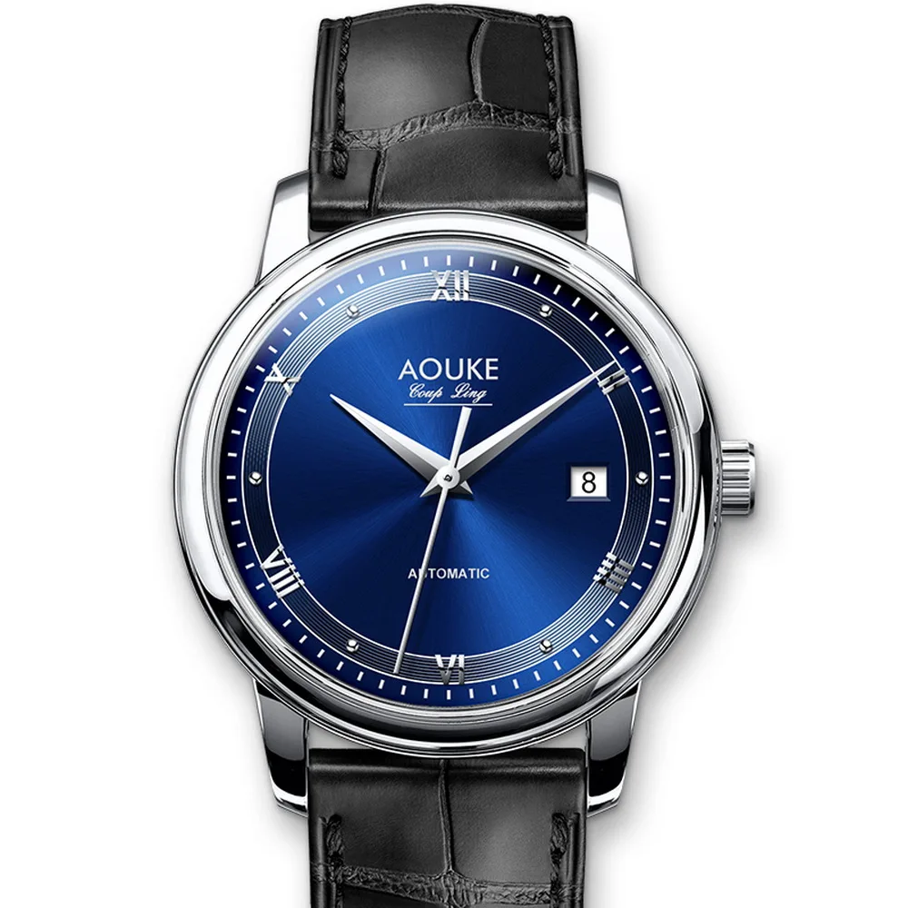 Мужские автоматические часы для мужчин модельные AOUKE человек Роскошные Бизнес
