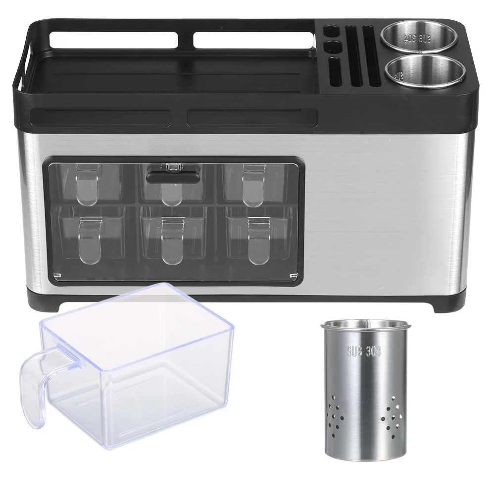 Кухня стеллаж для хранения специй с контейнеры приправ ящик организатор набор