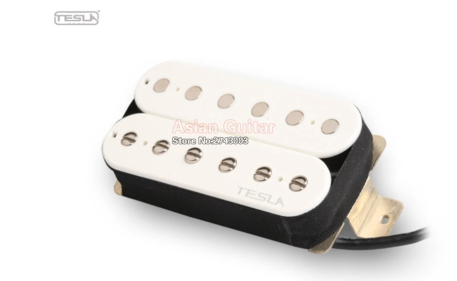 Tesla пикап плазма-7 хамбакер керамический звукосниматель белый Цвет двойной