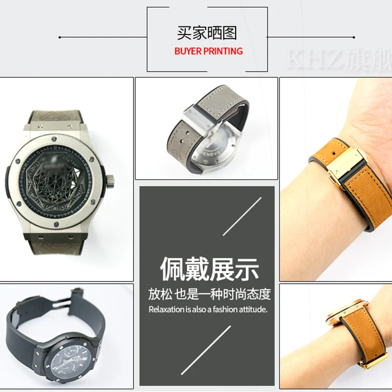 

26mm Soft Watchbands Fit For HUBLOT CLASSIC FUSION BIG BANG Watch Accessories Matte Leather Watch Band Watch Strap Watch Belt