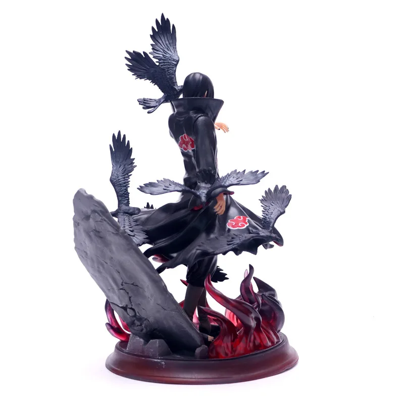 

New 9'' Shippuden Figures Itachi Uchiha with Crows Akatsuki Suit Anime Collectible Model Toy