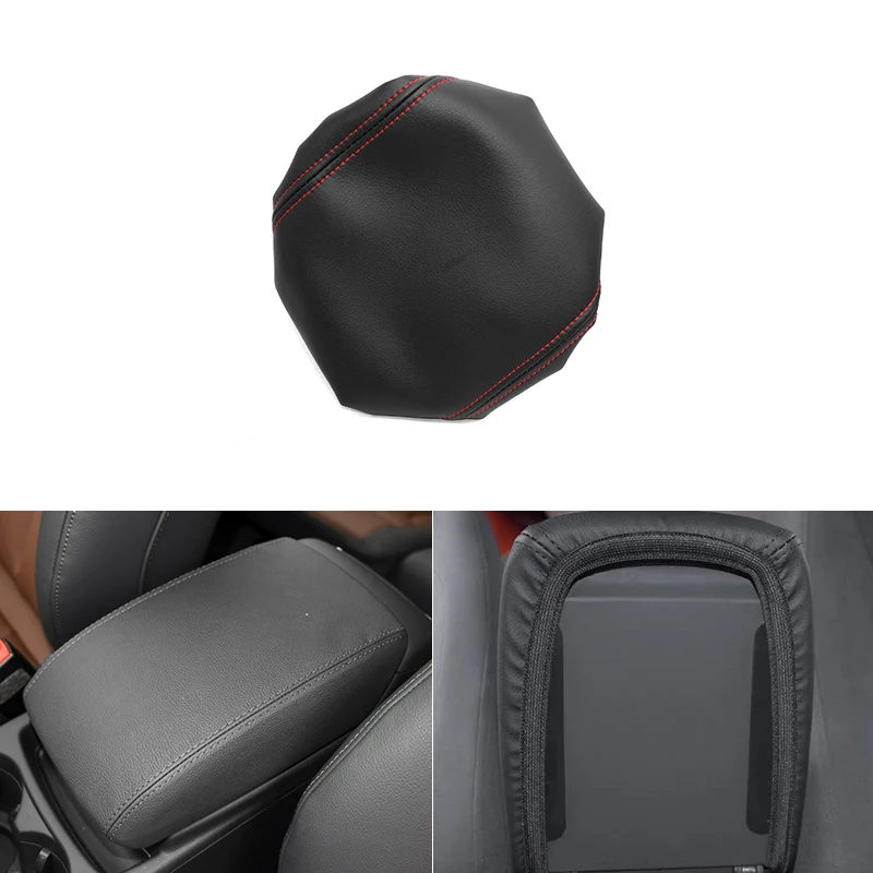 

Car styling Microfiber Leather Center Control Lid Armrest Cover Trim For Audi Q5 2010 2011 2012 2013 2014 2015 2016 2017 2018