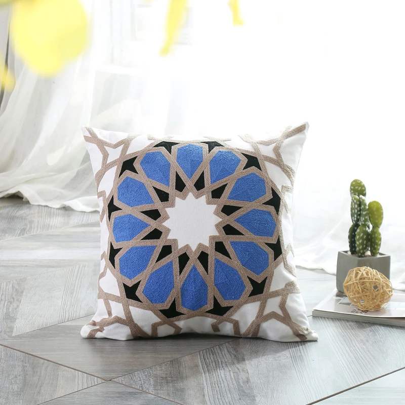 Чехол наволочка в богемном стиле с вышивкой этнический Национальный чехол