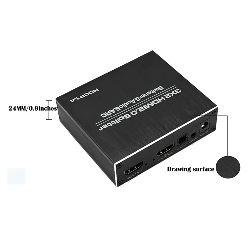 

3840X2160 UHD 4K to Display Port Female Adapter Cable with 4K HDMI Splitter 60Hz Ultra HD 3X2 Matrix Switcher EU Plug