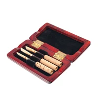 3pcs oboe reeds case maple storage box for 3 pcs reeds black color musical parts accessories