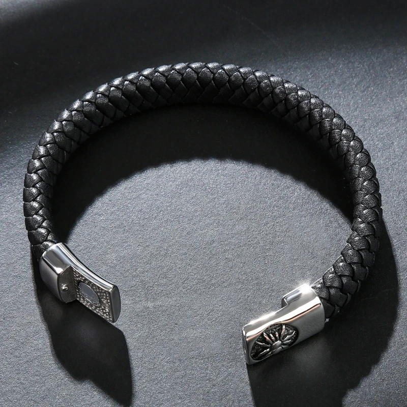 Многоцветный модный плетеный кожаный браслет для мужчин ювелирные изделия в