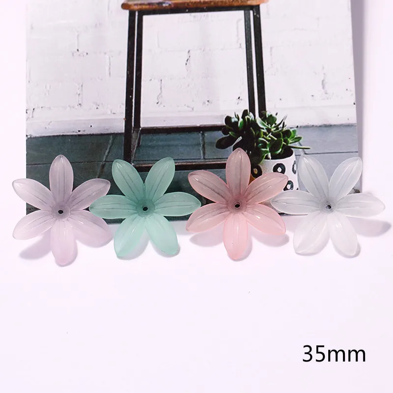 Fresh frosted transparent large flower petals DIY handmade earrings accessories jewelry finding components material 40pcs | Украшения и