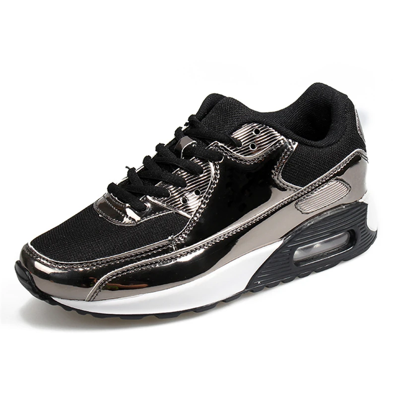 Кроссовки женские кожаные прогулочные модные блестящие кеды на плоской подошве