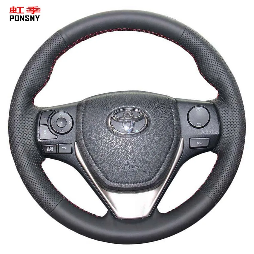 PONSNY искусственная кожа черного цвета для Toyota RAV4 2013 2017 Corolla Auris 2016 Scion iM 2016|Чехлы на