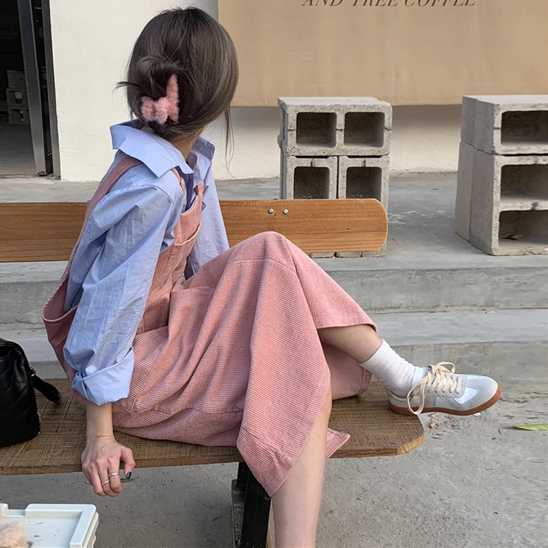 Вельветовая юбка во французском стиле на весну и осень нестандартная Милая