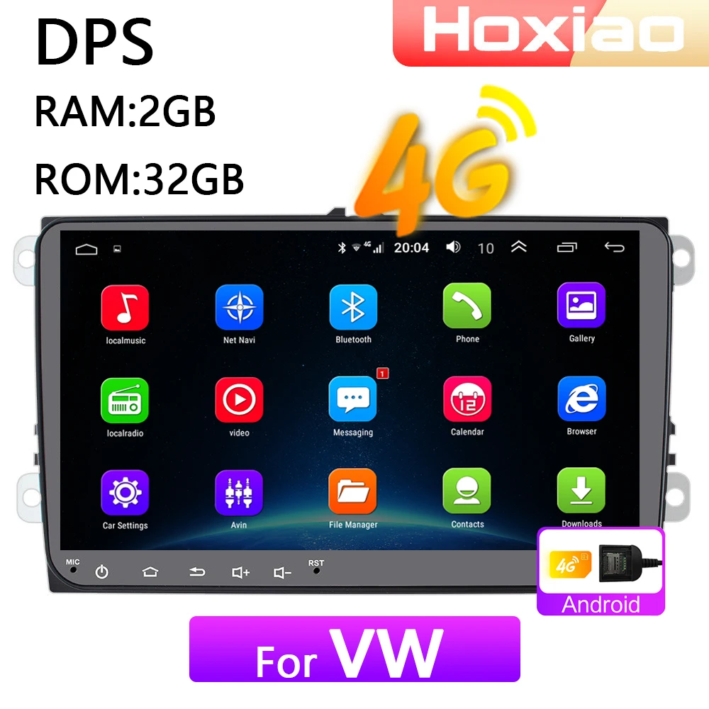 Автомагнитола 2 Din мультимедийный плеер Android 8 1 для VW Volkswagen Golf Polo Tiguan Passat b7 b6 Skoda Octavia