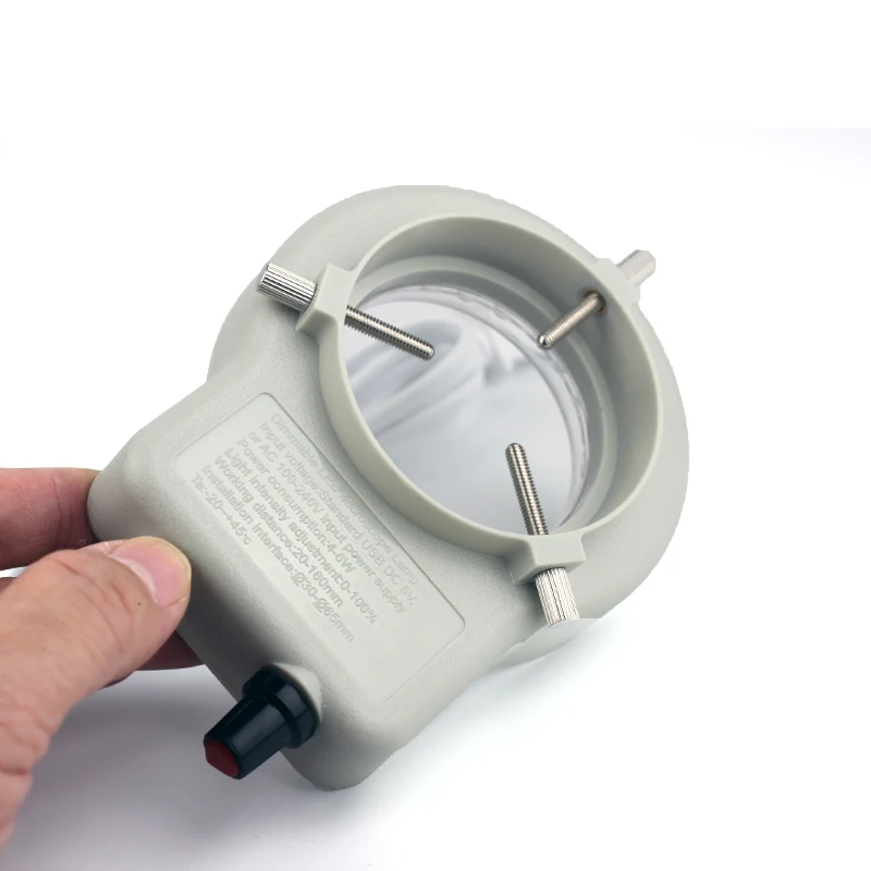 100 в 220 В Регулируемый МИКРОСКОП СВЕТОДИОДНЫЙ кольцевой светильник осветитель 0